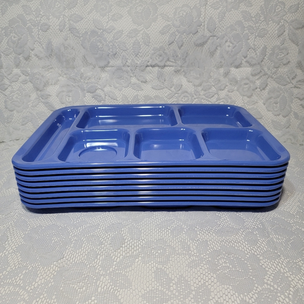 Set of 8 Melamine Ware 6-Compartment Cafeteria TV Trays | Ever Unison PY-36×25cm - Picture 8 of 17